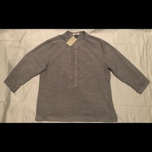 Two-sided 3/4 longs sleeves men’s shirt size large